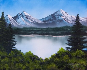 blauer berg Ölbilder verkaufen - Berg Stil von Bob Ross